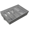 Flatware Storage Case with PVC Lid 5 Compartment Foldable Utensil Storage Box Silverware Storage Box Chest Cutlery Storage Holder with Handle for Home