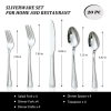 Lorena 20 Piece Silverware Sets, Stainless Steel Flatware, Spoons and Forks Cutlery Set, Service for 4, MAIT