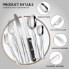 48 Pcs Silverware Set with Steak Knives Service for 8,Stainless Steel Flatware Set,Mirror Polished Cutlery Utensil Set,Home Kitchen Eating Tableware S