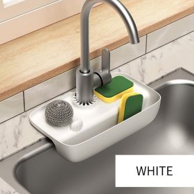 1pc Splash Guard For Sink Faucet; 10.63"x5.51"; Faucet Drain Rack; Super Absorbent Fast Drying Mat Sink Gadgets; Drip Catcher For Kitchen (Color: White)