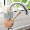 1PC Sink Plastic Hanging Basket; Faucet Rack Drainer Sponge Storage Rack Spout Holder Kitchen Bathroom Rack; 2.75*4.92in